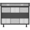 Ejoy Indoor /Outdoor Black Metal Partition Divider Fence With Top Basket BlackMetalPartition